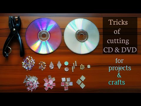 How to cut CDs & DVDs | How to cut cd easily at home | Old cd/dvd crafts| recycle crafts| Cd crafts
