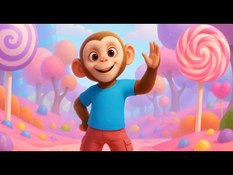 Bobo the Monkey Lost in the Candy Forest | A Wonderful 3D Journey for Kids = AI Animation