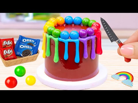 Amazing Oreo Cake Dessert | How  To Mini Rainbow Chocolate Cake Decorating With Oreo Cookies