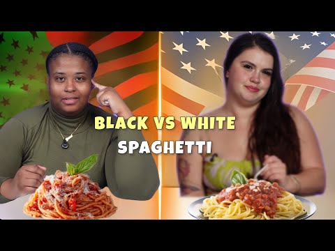 Strangers Try Each Other’s Spaghetti : Black vs White