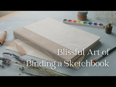 Handcrafting a Large Sketchbook for Painting ⟡ Calming ASMR Bookbinding