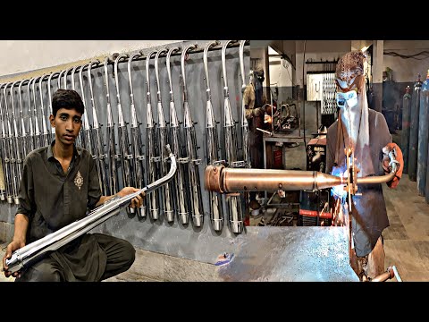 Crafting Motorcycle Silencers in a Factory || Expert Metalwork Process of Making Bike Muffler