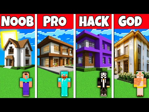 Minecraft Battle: NOOB vs PRO vs HACKER vs GOD EXPENSIVE HOUSE BUILD CHALLENGE in Minecraft