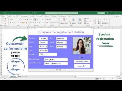 Concevoir un formulaire d'enregistrement de souscription d'élèves (étape par étape)