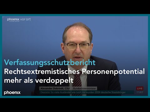 Bundespressekonferenz: Verfassungsschutzbericht 2024 mit Bundesinnenminister Alexander Dobrindt