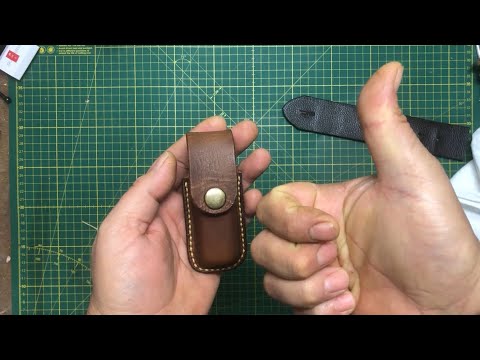 How to make leather pocket knife pouch (short version)