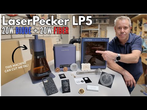 Laserpecker LP5, The power of a 20W Fiber + 20W Diode Laser | #laserpecker #laserengraving #laser