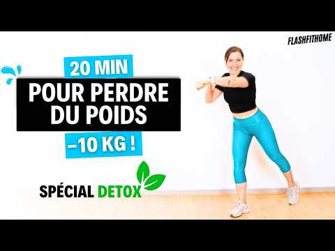 20 min - Séance PERTE DE POIDS débutants à la maison SANS SAUTER - Marine Biren FlashFitHome