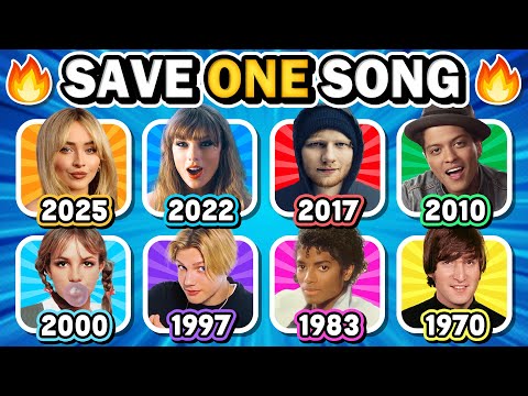 Save One Song Per Year ⭐️🎶 Most Popular 6 Songs Each Year 1970 - 2025 | Music Quiz 2025
