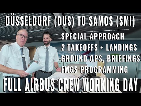 AIRBUS CREW FULL WORKING DAY WITH BRIEFINGS, 2 TAKEOFFS + LANDINGS , GROUND OPS,  FMGS PROGRAMMING