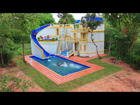 [Full Video]Build The Creative  Water Slide Park With Villa House & Swimming Pool Designed In Forert