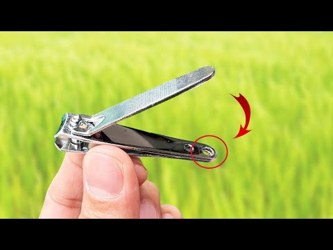 Little known tip! Attach an iron bar to the round hole of this nail clipper. You will be surprised