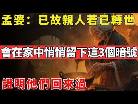 孟婆：已故親人若已轉世，會在家中悄悄留下這三個暗號，證明他們回來過#佛光心境#佛陀#佛學#佛教#禪修#佛法智慧#佛教故事#佛教文化