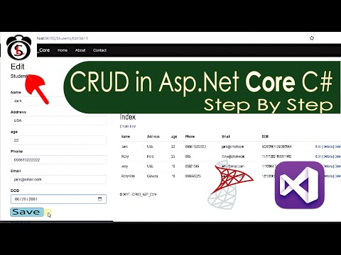 CRUD Operation in Asp.Net Core with SQL C# #swiftlearn