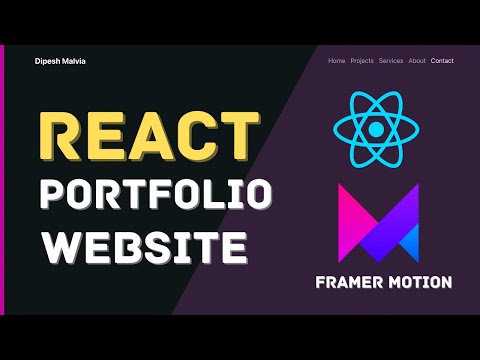 Build React Portfolio Project | Framer Motion React Animation Tutorial