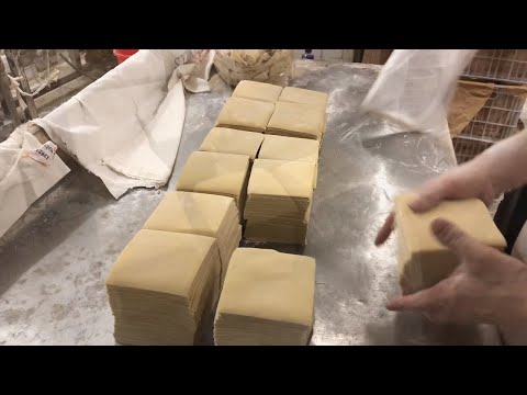 Hong Kong food 2021 Wonton (Wantan) Wrapper Full making process