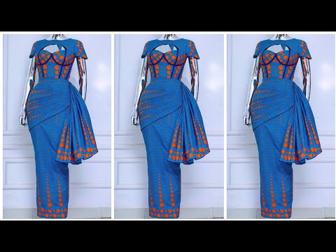 How to Drape on a Dress/Skirt || Easiest drape method || Fabric Manipulation ||