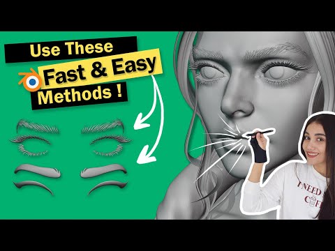 3 SIMPLE Ways To Create Stylized Eyebrows And Eyelashes In Blender !
