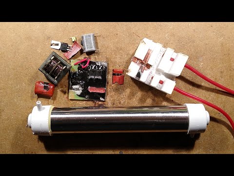 Inside a nasty high voltage ozone generator PSU.  (with schematic)