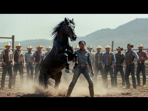 El vaquero se burló, no confió en la joven negra, hasta que el caballo más feroz la obedeció.