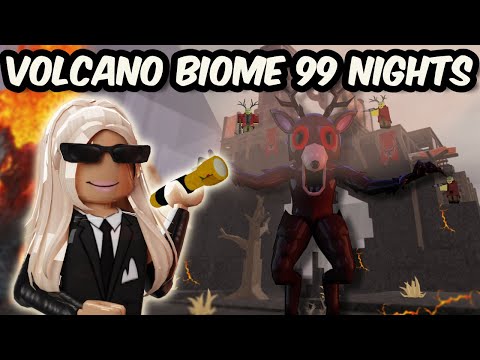 SURVIVING The VOLCANO BIOME In 99 NIGHTS IN THE FOREST