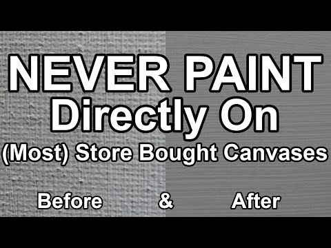 How to Prepare Improve & Gesso a Store Bought Canvas For Oil Acrylic Painting Demonstration Tutorial