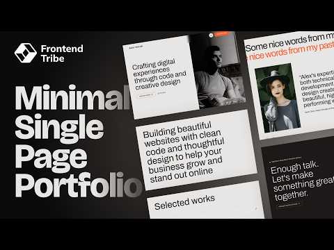 Build a Stunning Single-Page Developer Portfolio with Next.js, TailwindCSS, Framer Motion 🚀 | Part 1