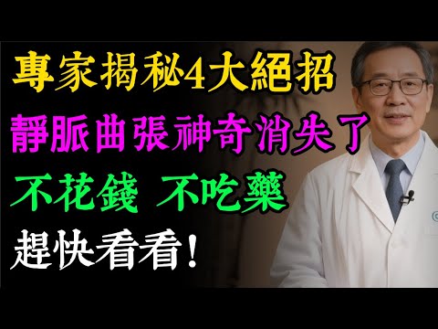 靜脈曲張只能靠手術？大錯特錯！專家揭秘4大絕招，不花錢不吃藥，有效逆轉靜脈曲張！ #健康知识#老年健康#健康养生#健康之眼