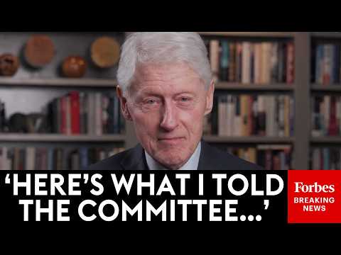 BREAKING NEWS: Bill Clinton Releases Video Statement After Testifying Before Epstein Probe