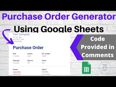 Google Sheets Purchase Order Generator: Using Purchase Order Template and Google Apps Script