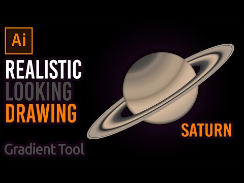 Adobe Illustrator Tutorial | How to Draw a Realistic Looking Planet Saturn With the Gradient Tool