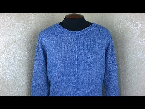 Джемпер со спущенным плечом на вязальной машине . Часть 2
