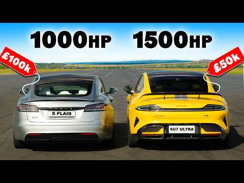 Xiaomi SU7 Ultra v Tesla Model S Plaid: DRAG RACE