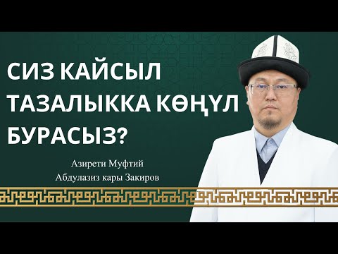 СИЗ КАЙСЫЛ ТАЗАЛЫККА КӨҢҮЛ БУРАСЫЗ?