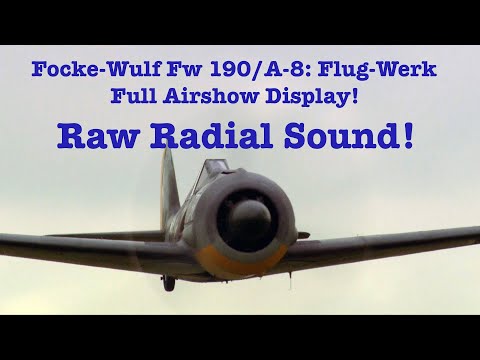 Focke-Wulf Fw 190 A-8: Flug-Werk new build Display! Raw Radial Sound!