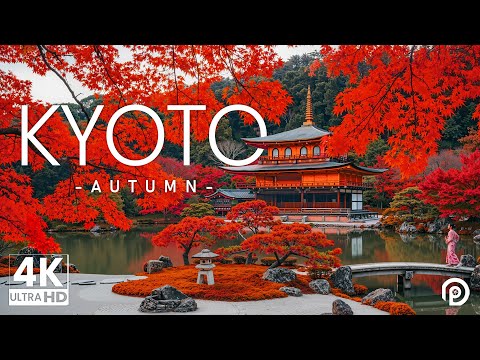 Kyoto, Japan in Autumn 4K - Amazing Beautiful Nature Scenery with Relaxing Music