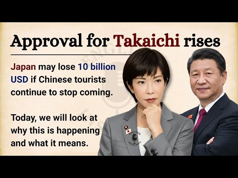 PM Takaichi’s Approval Rises Amid China–Japan Tension || Learn English Through News Level 3