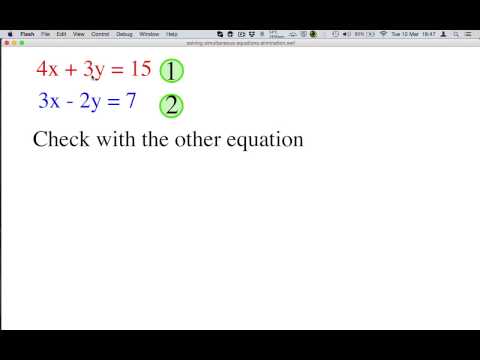 How to solve simultaneous equations using the elimination method