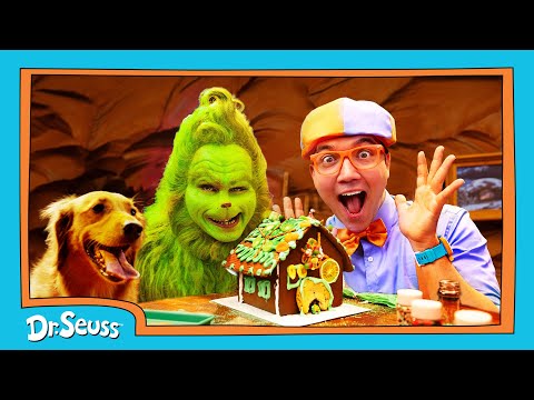 Blippi & The Grinch Make Silly Gingerbread Houses! | Dr. Seuss