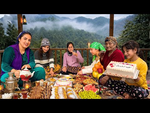 Mother’s Day in Rural Iran | Traditional Breakfast ,Homemade Bread & Village family Feast 🎂