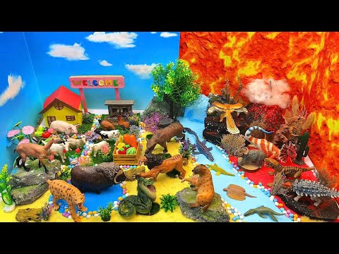 Explore Farm, Forest, Savanna & Volcano Animals ππ²π¦π | DIY Diorama
