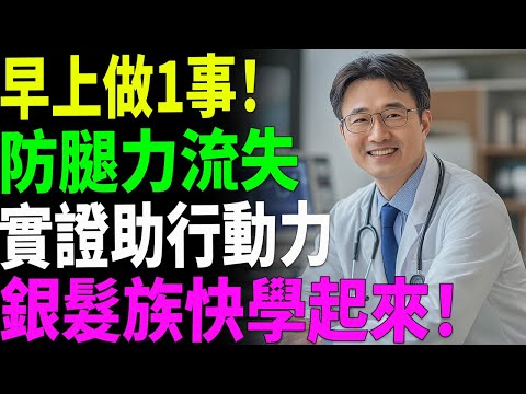 【每天早上只做1件事】預防腿部肌肉流失！醫學實證有效，銀髮族維持行動力的關鍵秘訣｜熟齡健康習慣