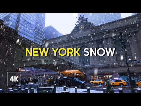 SNOWFALL IN NEW YORK ❄️ WALKING IN THE WINTER SNOW