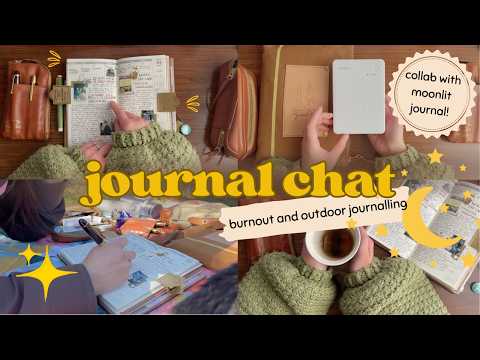 Outdoor Journaling Date 🌳📚 (Collab with @moonlit.journal) 💕 | journal chat, burnout, self-care