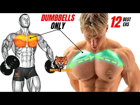 12 BEST UPPER CHEST WORKOUT WITH DUMBBELLS ONLY AT HOME OR AT GYM