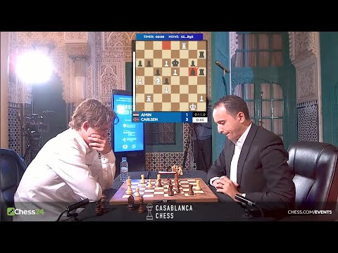 BIG BLUNDER ‼️ Magnus Carlsen vs Amin Bassem || Casablanca Chess 2024