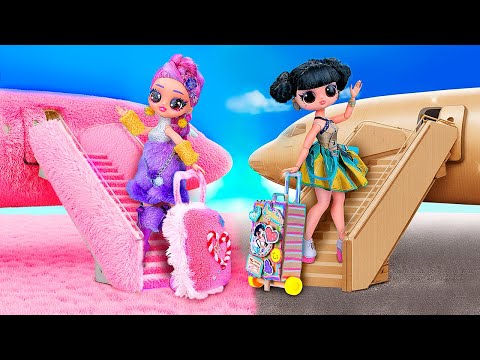 DIY Cardboard & Fluffy Makeover: K-Pop Demon Hunters in Airplane! 10 Crafts for L.O.L. Dolls