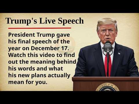 Trump's Live Speech || 🇺🇸🗣️ Learn English Through News Level 2 || Graded Reader 🎧