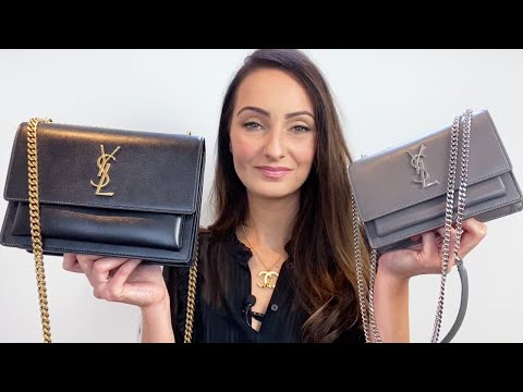 Saint Laurent YSL Sunset Bag Review & Outfits 💃 ft. Chain Wallet + Medium Comparison