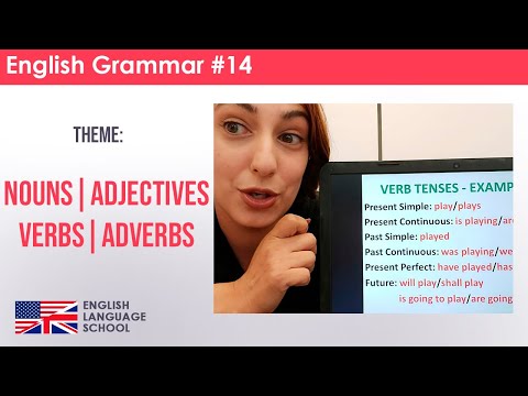nouns, adjectives, verbs, adverbs (different parts of speech)